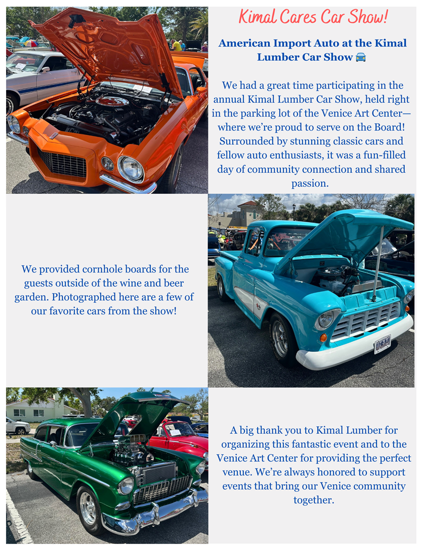 Kimal Cares Car Show! - American Import Auto